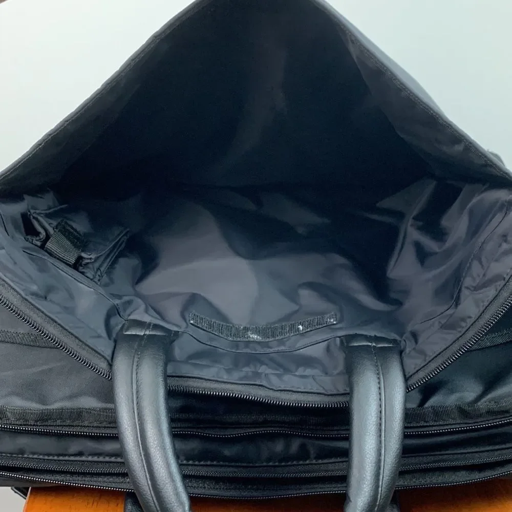 VAIO Sony black nylon shoulder crossbody messenger laptop bag briefcase